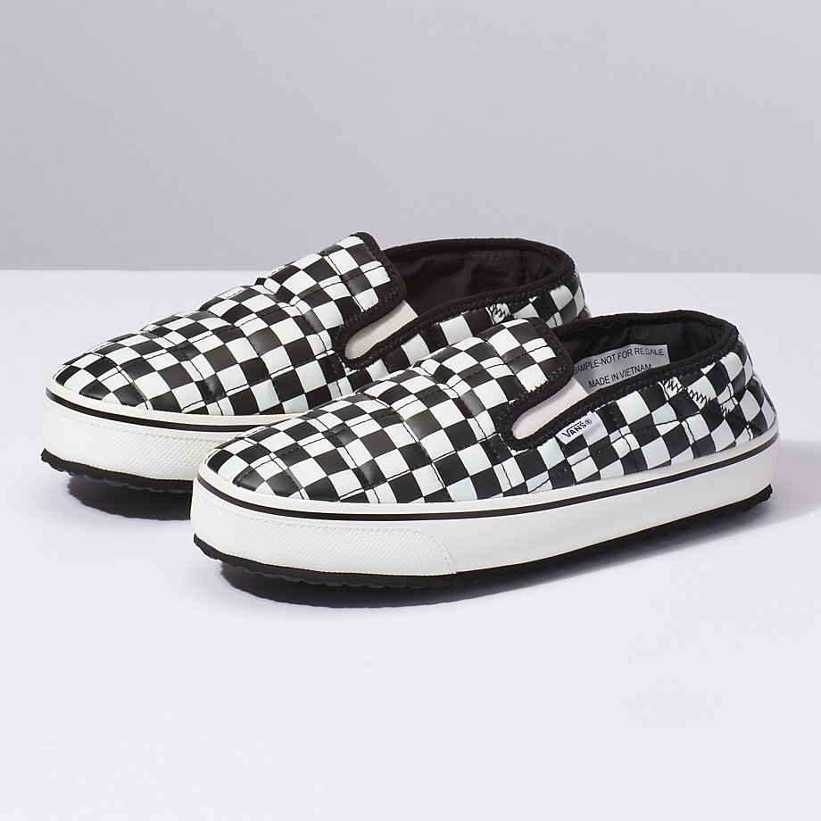 Vans Erkek Kaykay Ayakkabısı Checkerboard Slip-Er Siyah/Beyaz | 57439-777